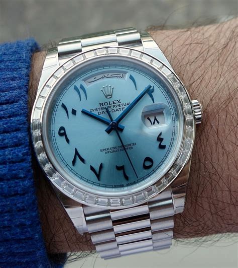 rolex day date arabisch|Rolex arabic numerals price.